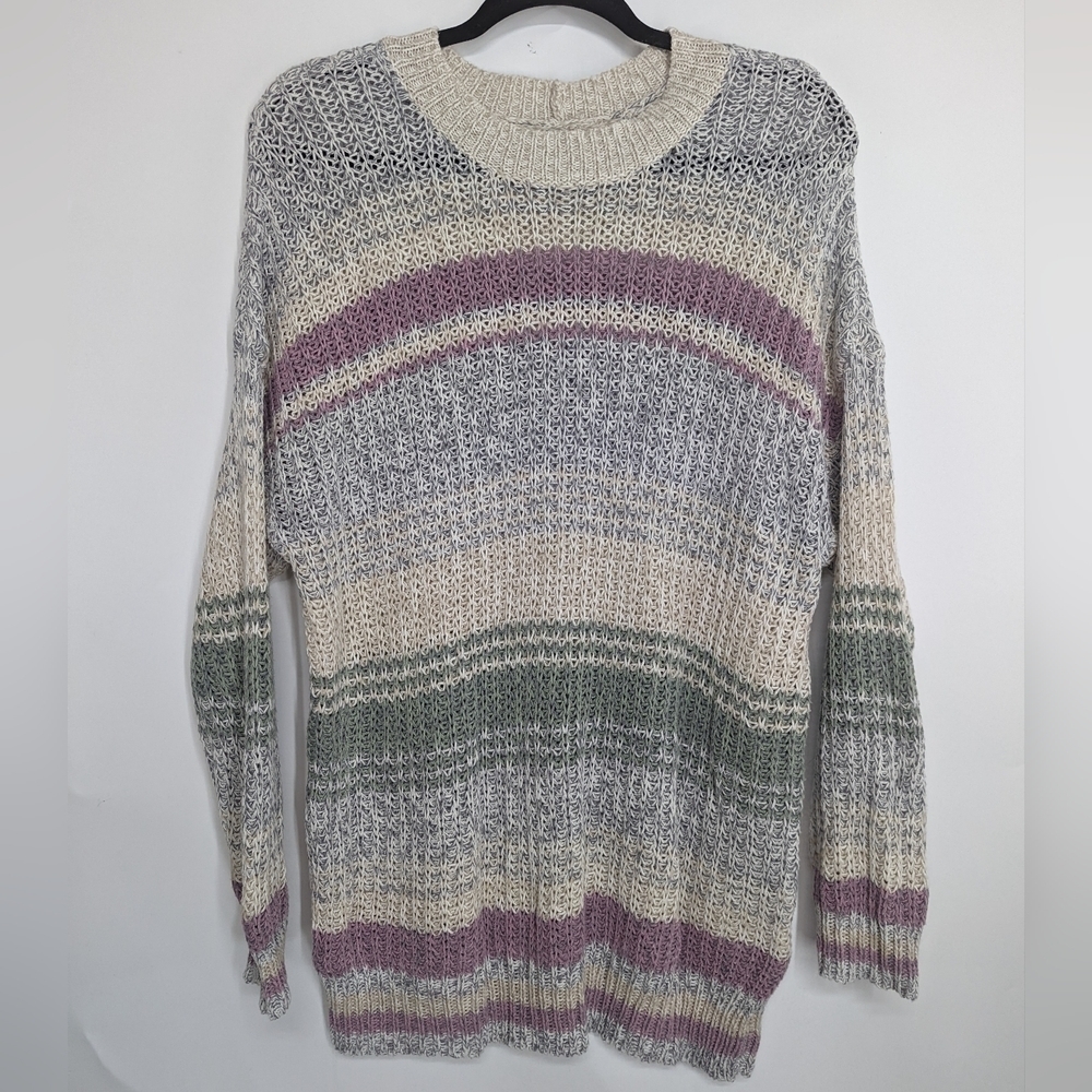 AMERICAN EAGLE Striped Crewneck Sweater